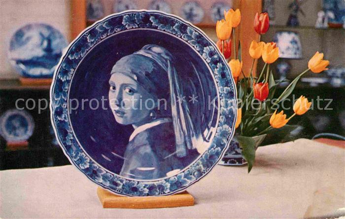 Toepfern Delft Ware Plate Jan Vermeer Girl