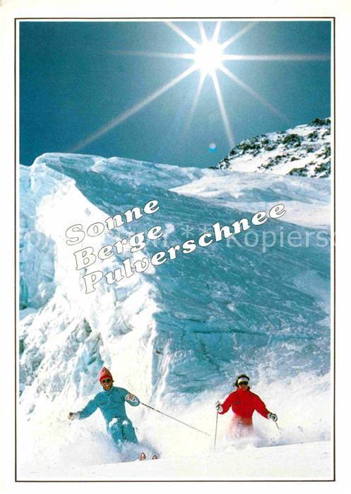 Skifahren Sonne Berge Pulverschnee