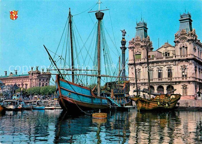 Segelschiffe Barcelona Carabela Monumento a Colon