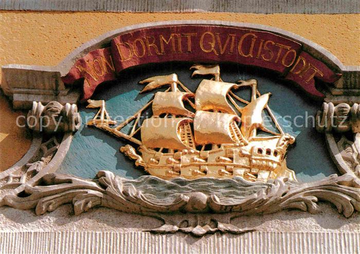 Segelschiffe Loebau Stadthaus Wappen Zum Goldenen Schiff