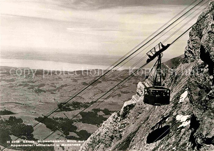 Seilbahn Saentis Appelzeller-Mittelland Bodensee