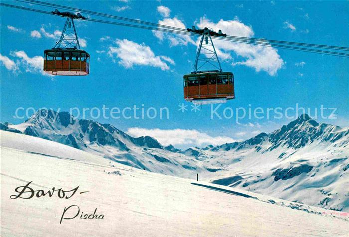Seilbahn Pischa Davos Flueela-Weisshorn Flueela-Schwarzhorn