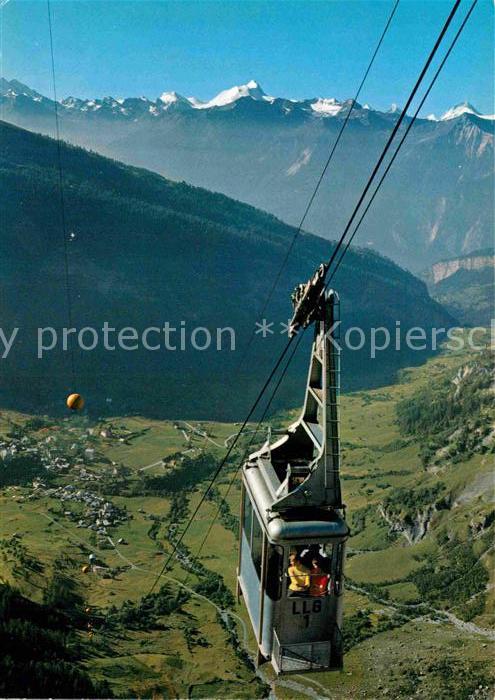 Seilbahn Leukerbad-Gemmipass Weisshorn Matterhorn