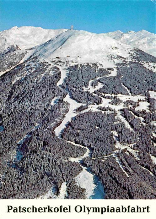 Skifahren Patscherkofel Olympiaabfahrt Fliegeraufnahme