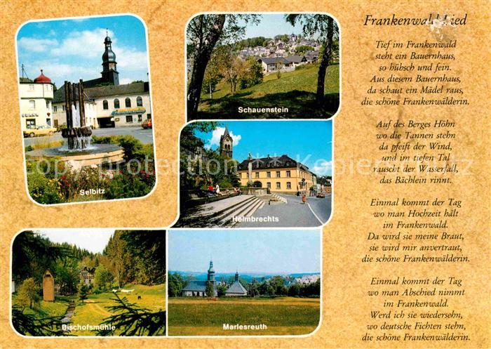 Liederkarte Frankenwald Schauenstein Selbitz Heimbrechts Marlesreuth