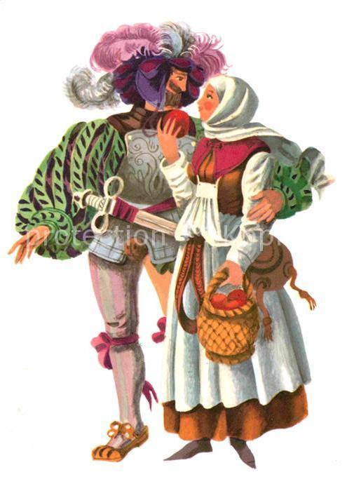 Mode Deutschland Bauernkrieg Landsknecht Baeuerin um 1525