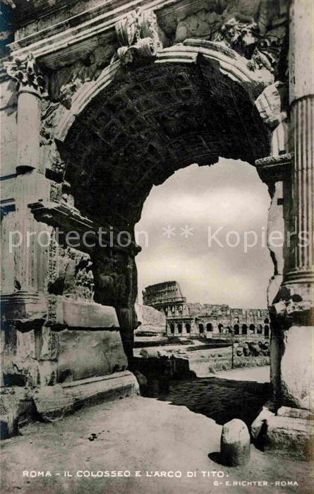 Roma Rom Il Colosseo e l'Arco di Tito