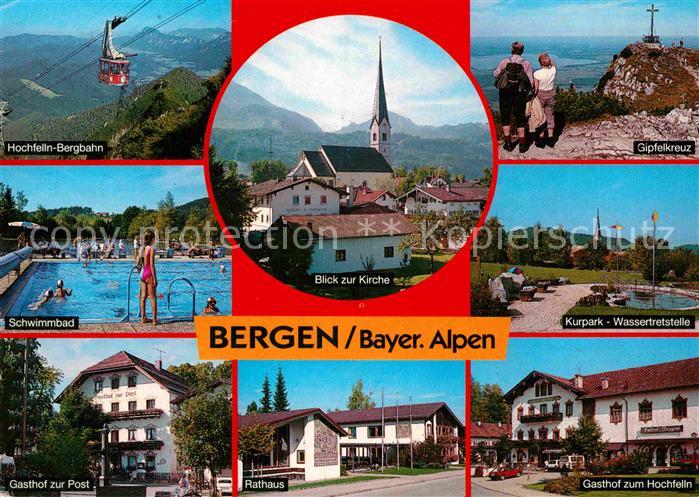 Bergen Chiemgau Hochfelln Bergbahn Gipfelkreuz Schwimmbad Kurpark Wassertreten G