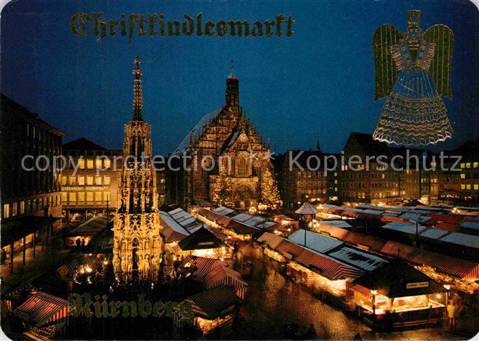 NueRNBERG CITY Christkindlesmarkt Schoener Brunnen Kirche Engel