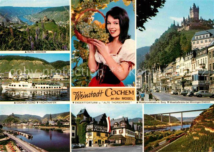Cochem Mosel Burg Yachthafen Enderttorturm Alte Thorschenke Moselpromenade Mosel