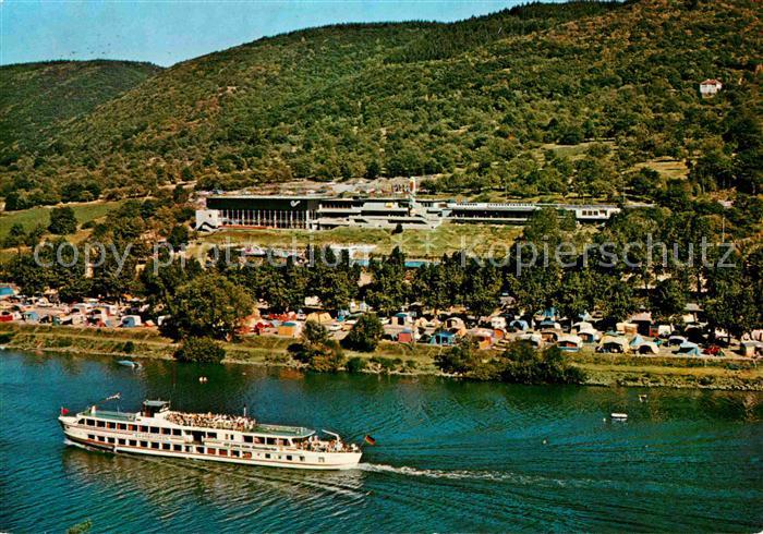 Cochem Mosel Campingplatz Faehre Fliegeraufnahme