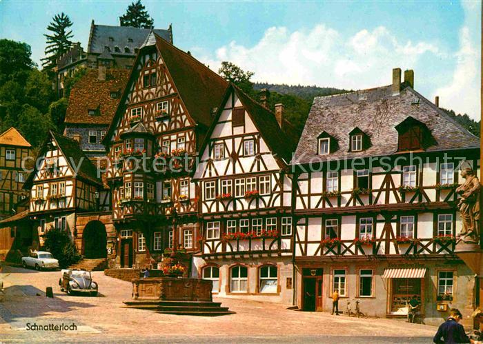Miltenberg Main Schnatterloch Historischer Marktplatz 15. Jhdt. Fachwerkhaeuser