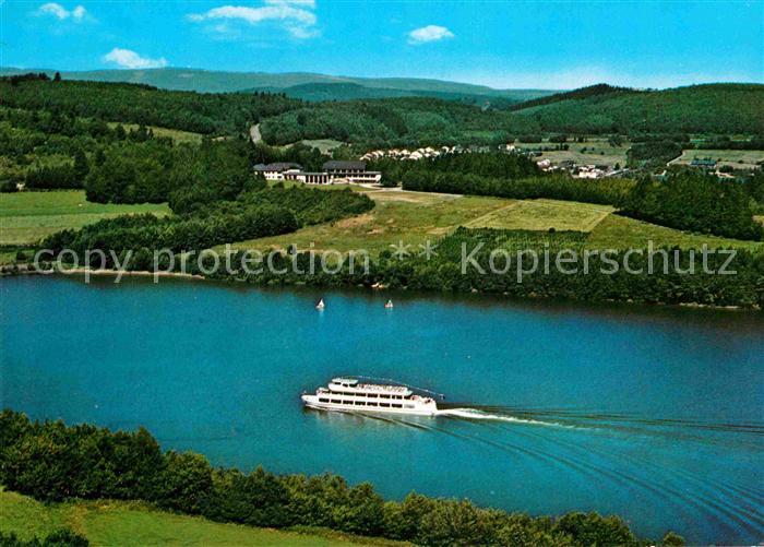 Sondern Biggesee Familienferienstaette Ausflugsdampfer Fliegeraufnahme
