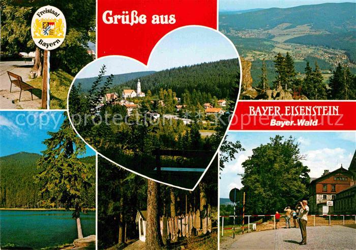 Bayerisch Eisenstein Landschaftspanorama Bayerischer Wald See Herz Grenze