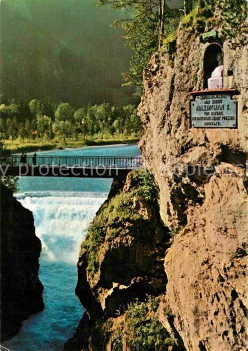 Fuessen Allgaeu Lechfall mit Maxsteg