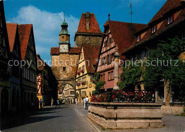 Rothenburg Tauber Roederbogen mit Markusturm Altstadt
