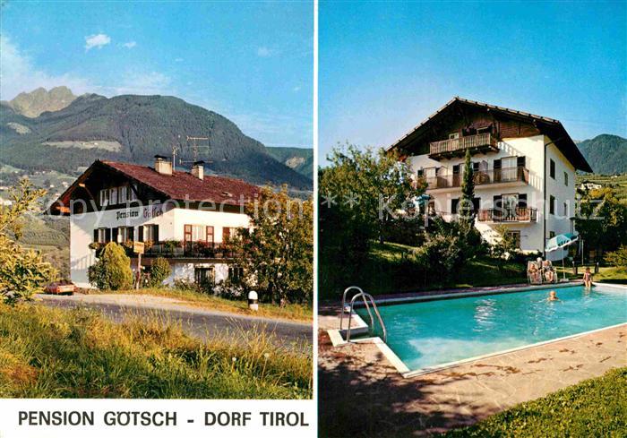 Dorf Tirol Pension Goetsch Swimming Pool Alpenblick