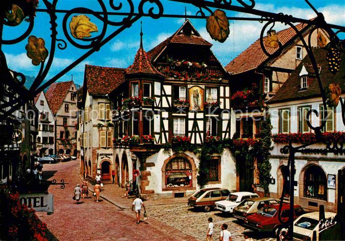 Kaysersberg Haut Rhin Maisons a pans de bois et oriel du XVI siecle Altstadt Fac