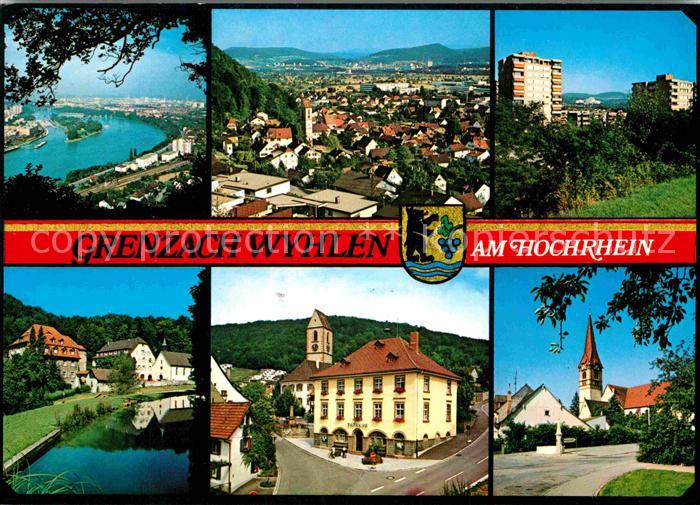 Grenzach-Wyhlen Panorama Hochrhein Hochhaeuser Kirche Rathaus