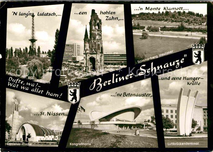 BERLIN CITY Berliner Schnauze Funkturm Sommergarten Gedaechtniskirche Truemmerb