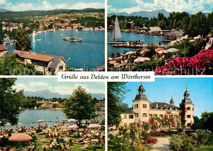 Velden Woerthersee Panorama Badestrand Alpenblick Kurhaus