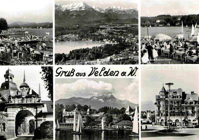 Velden Woerthersee Badesteg Restaurant Terrasse Kurhotel Torbogen Segeln Alpenpa
