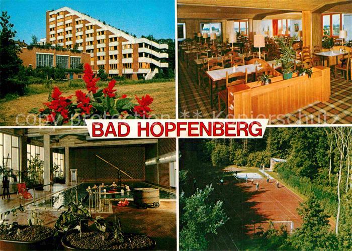 Bad Hopfenberg Weserland Klinik Restaurant Hallenbad Sportplatz