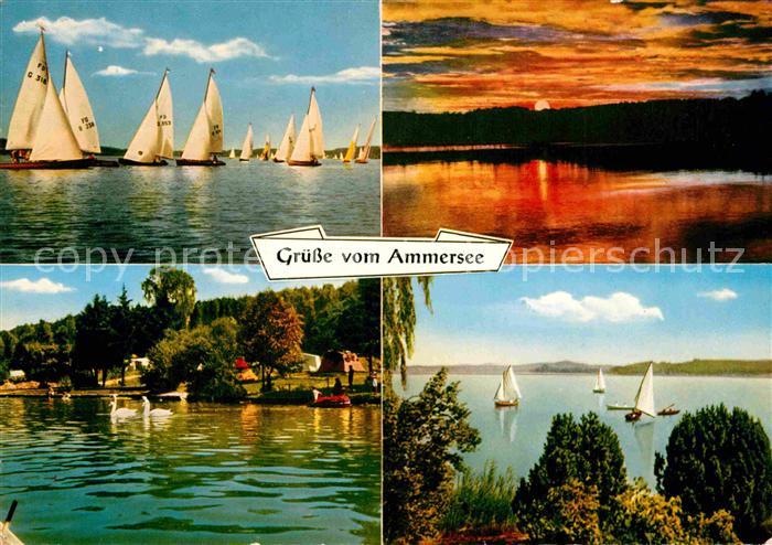 Ammersee Segelregatta Sonnenuntergang am See Campingplatz