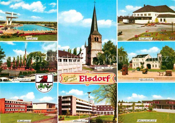Elsdorf Rheinland Freibad Zuckerfabrik Rathaus Kirche Altenheim Schule Spielplat
