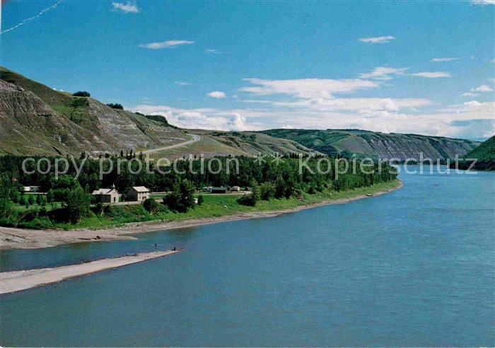 Dunvegan Alberta  The Dunvegan Mission alongside the Mighty Peace River