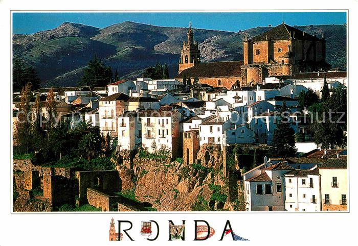 Ronda Andalucia Iglesia de Santa Maria y puerta de la Exijara