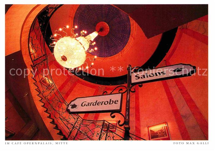 BERLIN  CITY Im Cafe Opernpalais Postkarte aus Harenberg Kalender