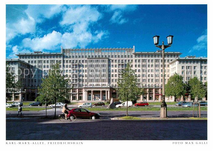 Friedrichshain Berlin Karl Marx Allee Postkarte aus Harenberg Kalender