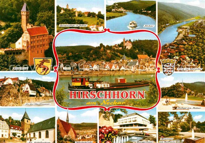 Hirschhorn Neckar Hauptburg Stadtmauer Klosterkirche