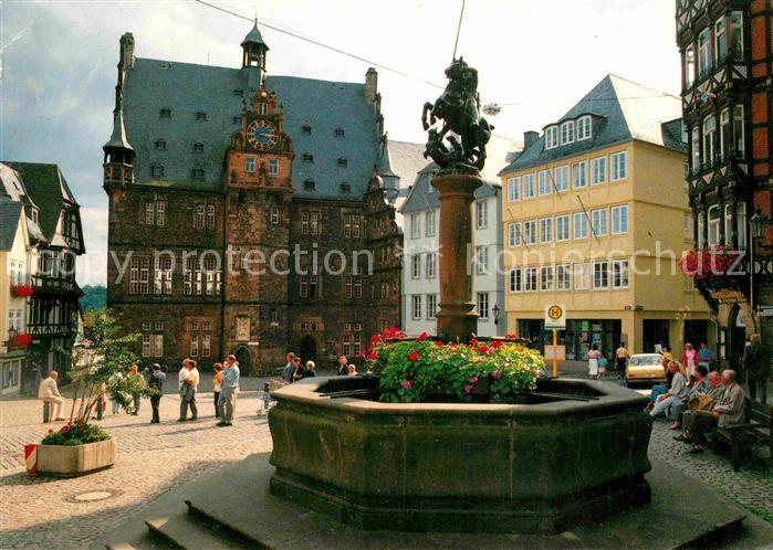 Marburg Lahn Marktbrunnen Rathaus