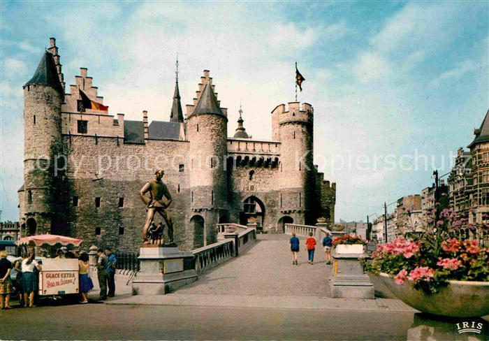 Antwerpen Anvers Het Steen legendarisch beeld Lange Wapper