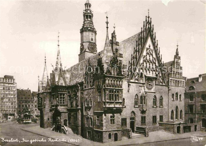 Breslau Niederschlesien Gotische Rathaus