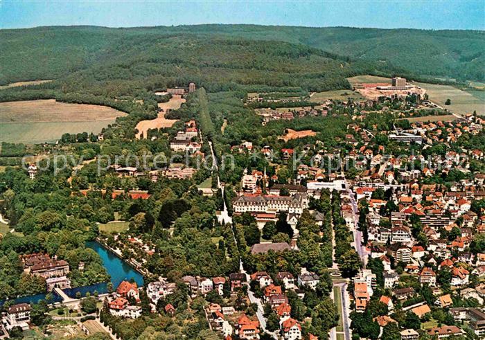 Bad Pyrmont Fliegeraufnahme Schloss Bomberg-Allee Sanatorium