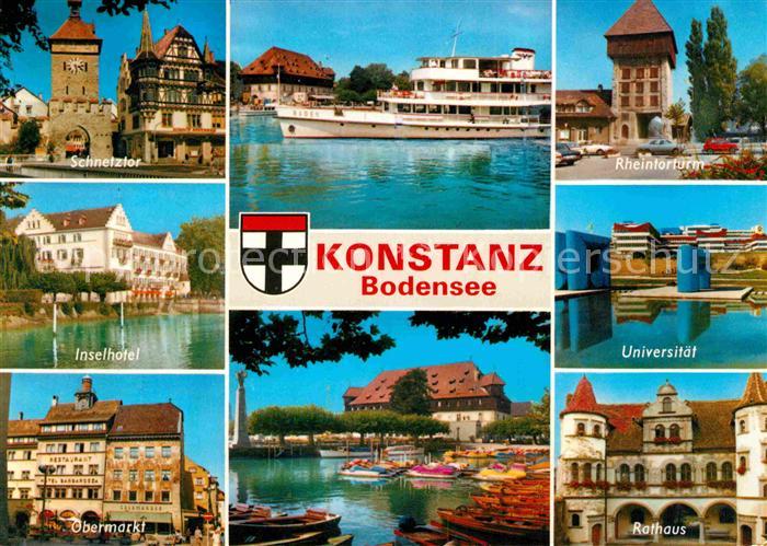 Konstanz Bodensee Universitaet Rathaus Rheintorturm Schnetztor