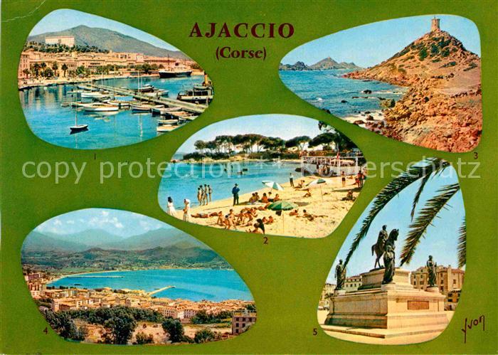 Ajaccio Plage du Scudo Sanguinaires golfe Statue Napoleon