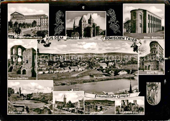 TRIER  CITY Roem. Basilika Porta Nigra Kaiserthermen St. Mathias-Basilika Dom