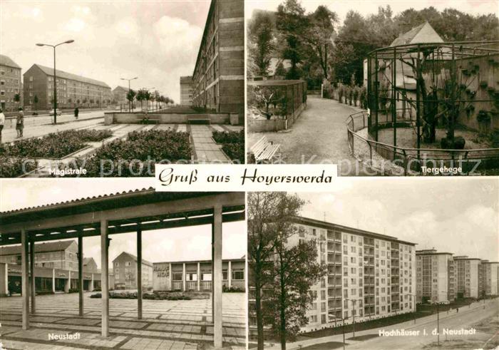Hoyerswerda Tiergehege Hochhaeuser Neustadt Magistrale