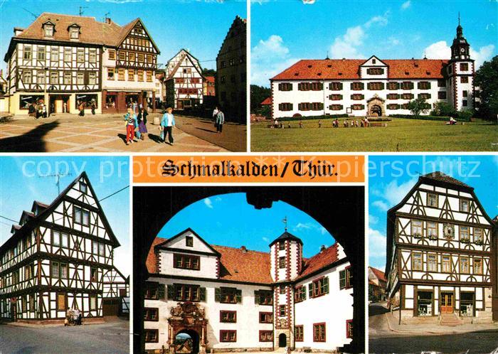 Schmalkalden Thueringen Fachwerk Altmarkt Schloss-Wilhelmsburg Schmiedhof Luther