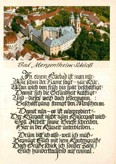 Bad Mergentheim Fliegeraufnahme Schloss