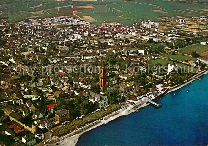 Eltville Rhein Fliegeraufnahme Partie am Rhein