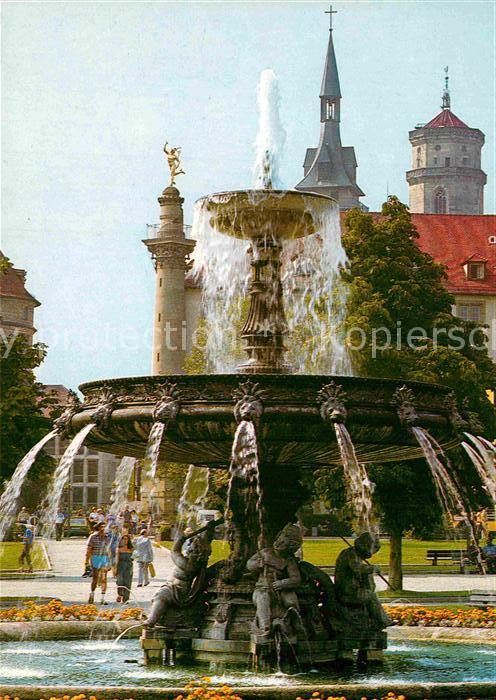 STUTTGART  CITY Schlossplatz Brunnen