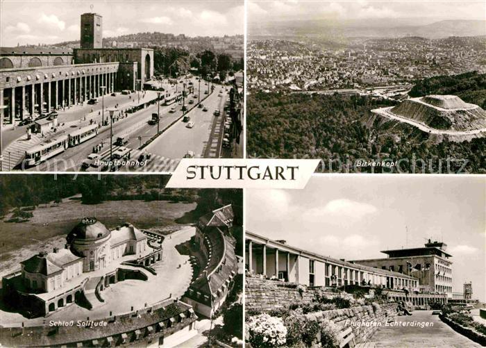 STUTTGART  CITY Fliegeraufnahme Birkenkopf Hauptbahnhof Schloss-Solitude Flughaf