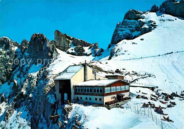 Mittenwald Bayern Karwendelgebirge Bergstation Gipfelkreuz Karwendelbahn