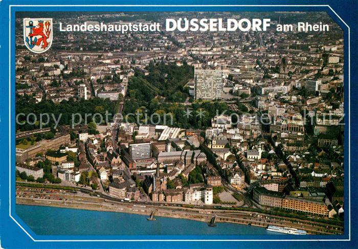 DuessELDORF  CITY Fliegeraufnahme mit Rhein