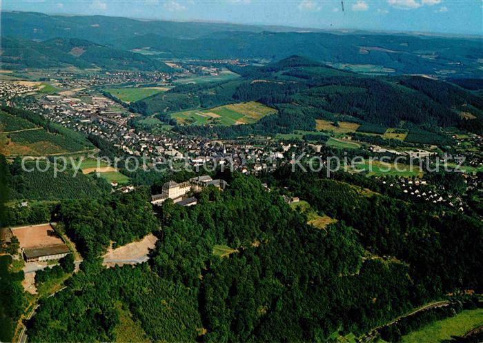 Bad Laasphe Fliegeraufnahme mit Schloss Wittgenstein